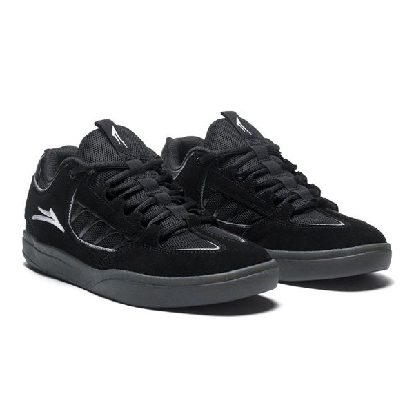 LaKai Carroll Black/Grey Skate Shoes Mens | Australia DG7-9203